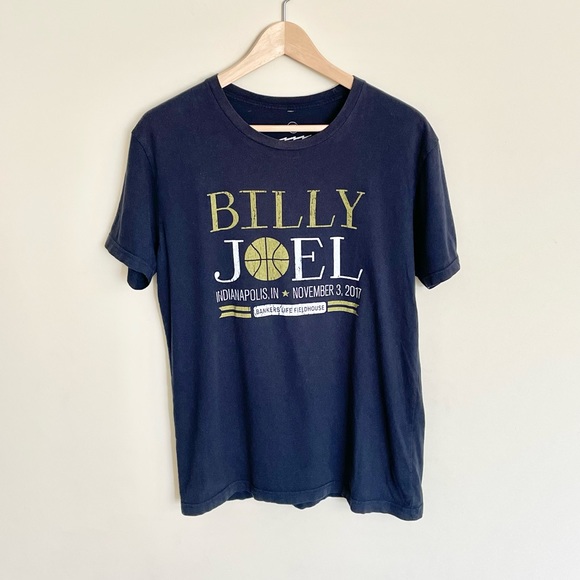 Billy Joel Indianapolis 2017 Tour Navy Concert T Shirt Adult size Medium - Picture 1 of 5